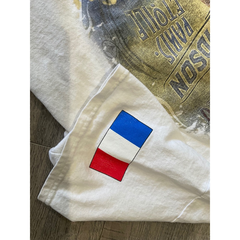 Harley Davidson Paris Etoile France Eiffel Tower Graphic T-Shirt White Mens L - Picture 4 of 8